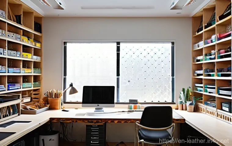 가죽공예 제도 작업 - **Prompt:** A dynamic scene depicting the transition from digital design to physical prototyping in ...
